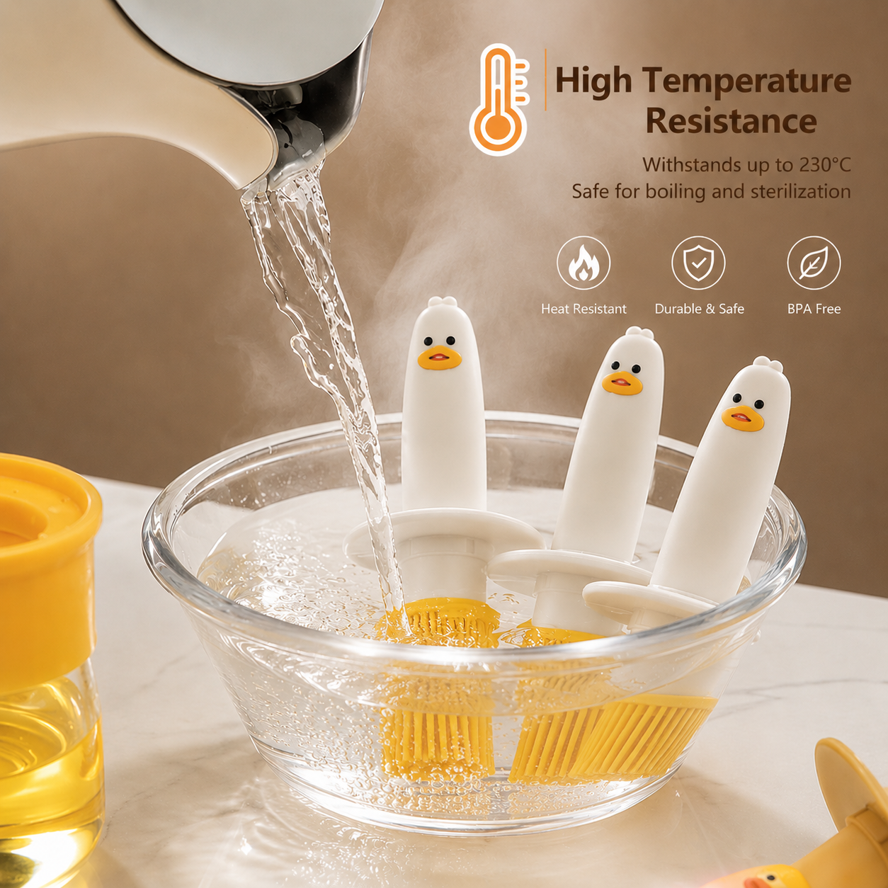 2-in-1 Oil Dispenser Bottle with Silicone Basting Brush