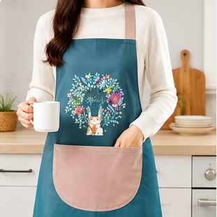 Kitchen Apron with Front Pocket – Stylish & Practical for Everyday Use.