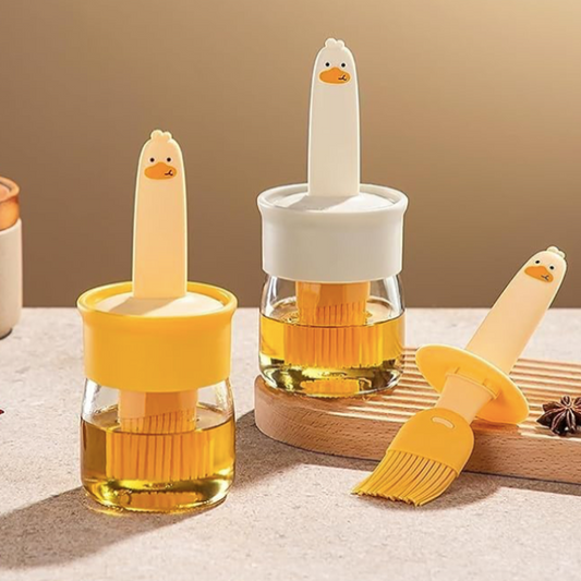 2-in-1 Oil Dispenser Bottle with Silicone Basting Brush